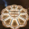 Thickness 8mm tempered glass +aluminum alloy flower shape dance stage for wedding party event Decoration