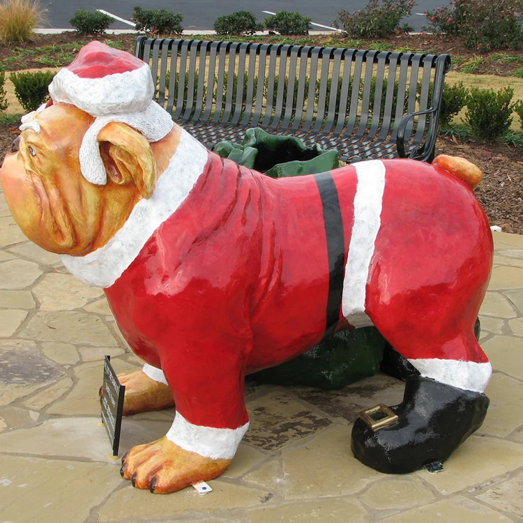 georgia bulldog garden statue