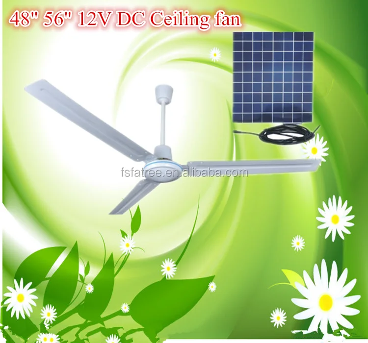12V DC ceiling fan /rechargeable ceiling fan/solar ceiling fan whth LED light