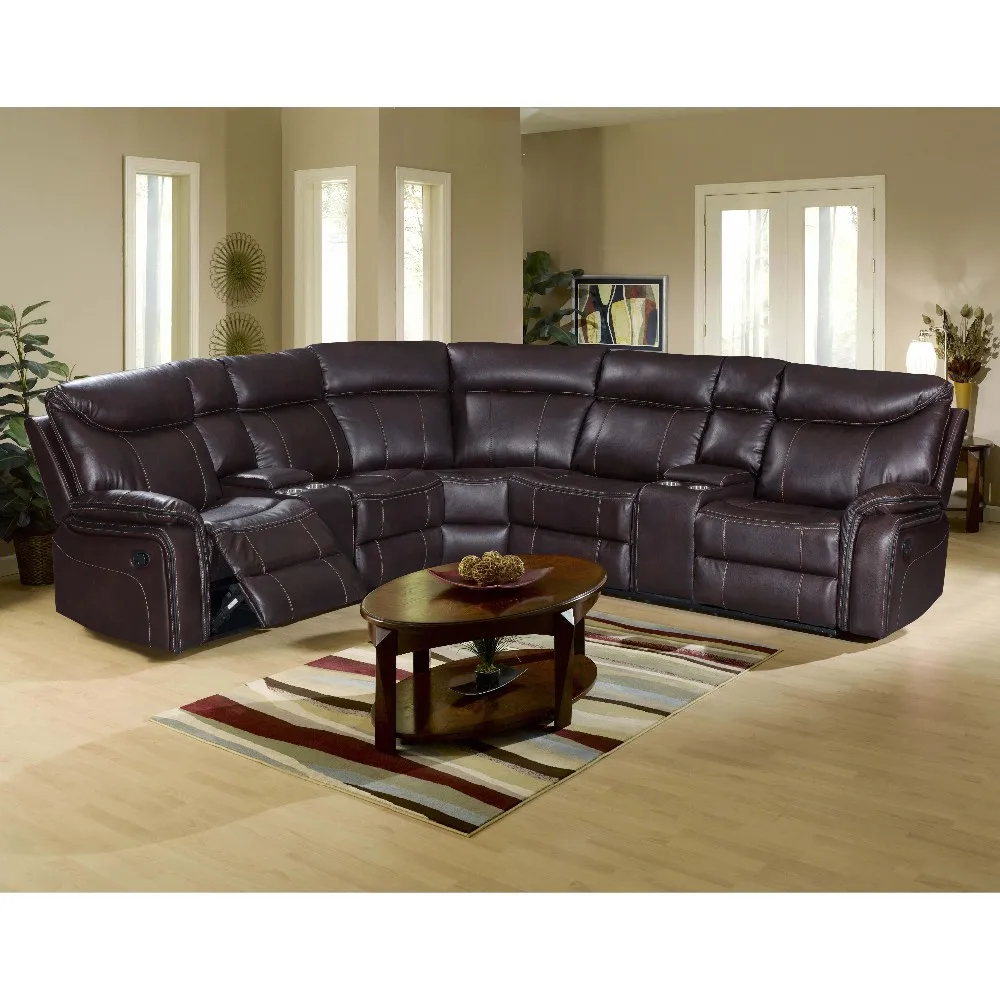 Hot Selling Living Room Furniture Glider Recliner Air Leather Linen Fabric 123 Sectional