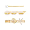 Korean Popular Sweet Starfish Beach Style Retro Fashion Pearl Side Clip Factory Direct Shell Conch Bobby Pins Set