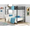 Fashion steel tube heavy duty double decker bed bunk with ladder for loft