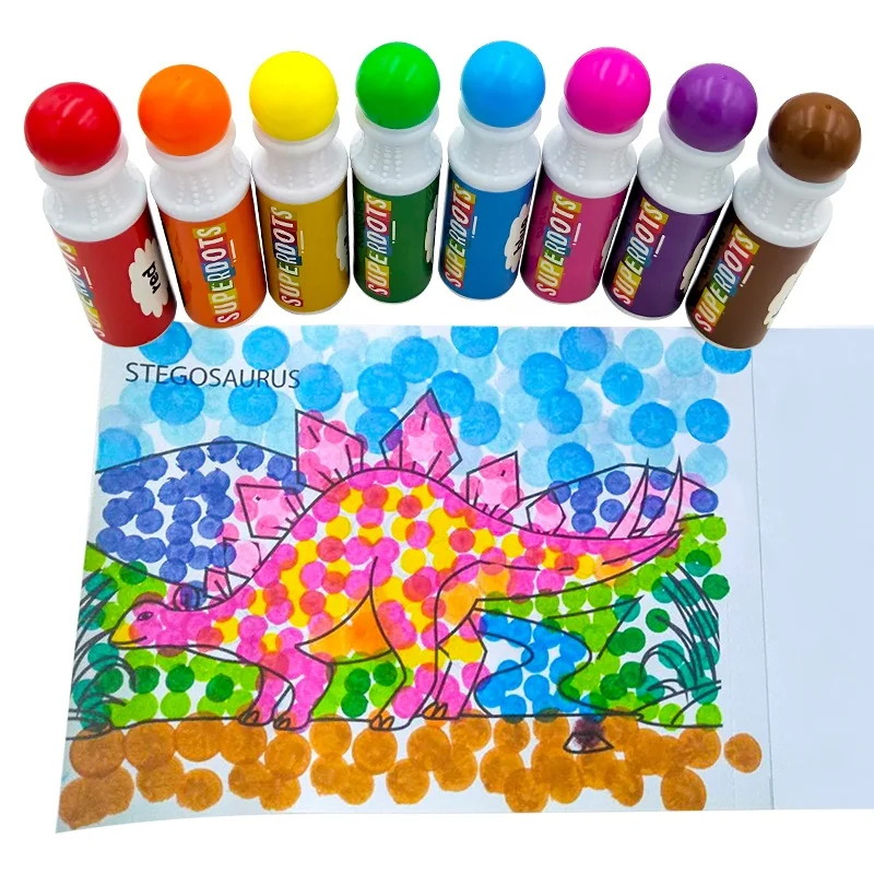 Dot Markers For Kids And Toddlers Educational Set Of 6 Pack Ch2851 Neon Bright Colors Art