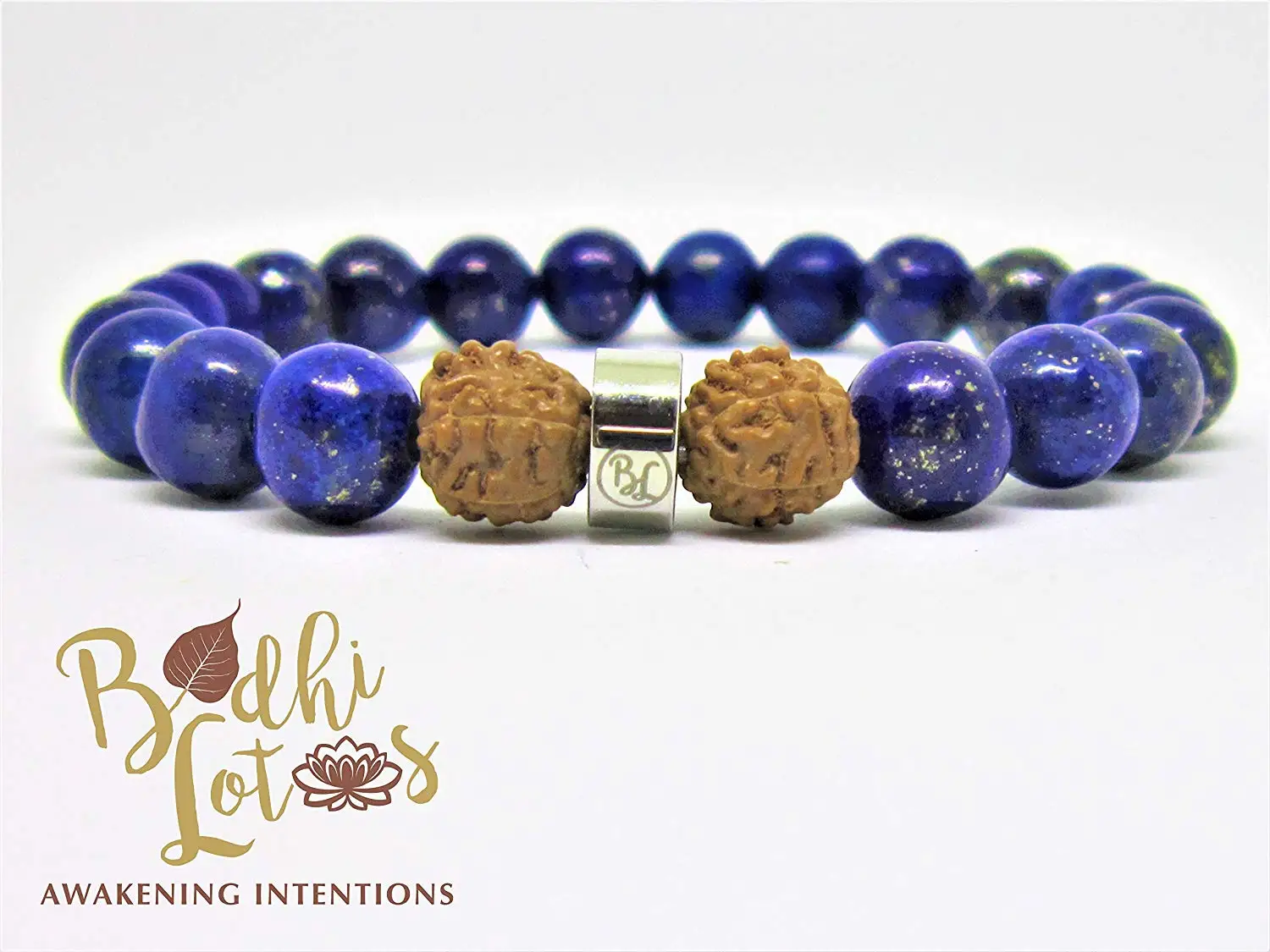 Angelite and Lapis Lazuli Healing Butterfly Bracelet Intuition Genuine Arfvedsonite