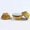 Food Grade Cupcake Liner Mini Foil Baking Cups Wrapper Muffin Cases Gold Silver Metallic Paper Cups for Birthday Party, Wedding