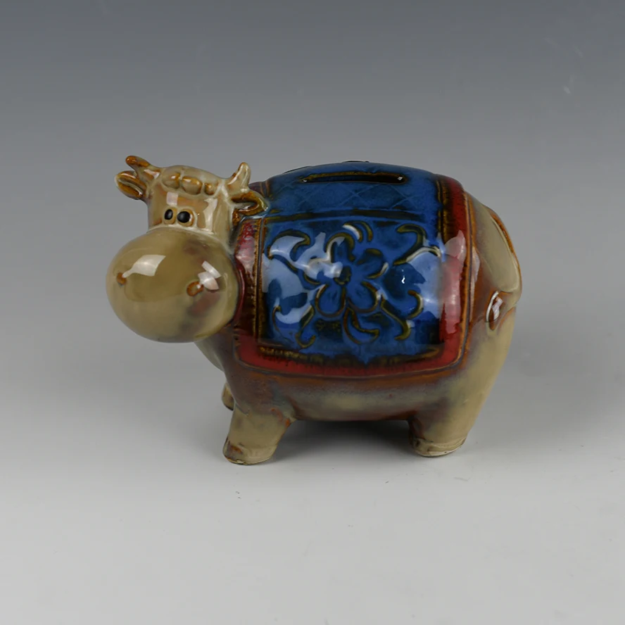 Wholesale Cow Shaped Ceramic Coin Piggy Bank Animal Money Box Buy