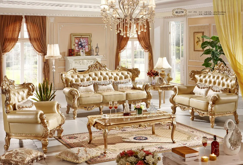 Luxury French Style Living Room Furniture Sofa And Cabinet - Buy Living ...