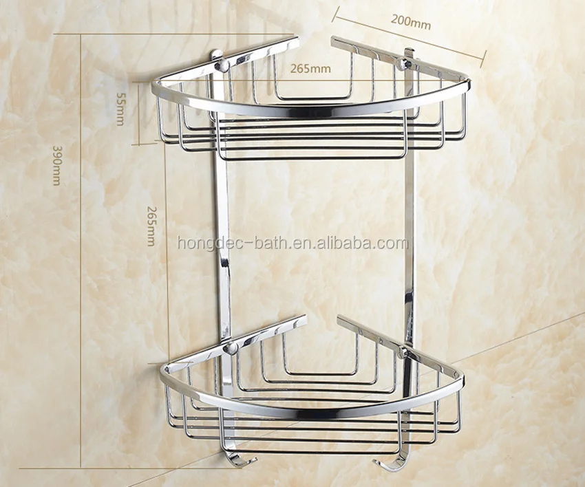 Messing Chrome Fertige Wand Montiert Bad Dreieck Lagerung Korb. - Buy