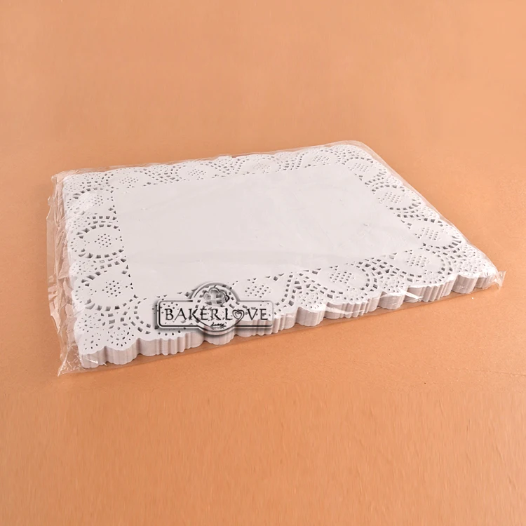 250piece /bag Rectangular Lace Paper Doilies For Party Food Tray Buy