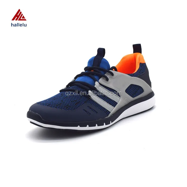 Fly Knit Shoe Uppers For Men Summer Lace Up Breathable Light Flat Slip On Athletic Running Sport Shoes 2.jpg