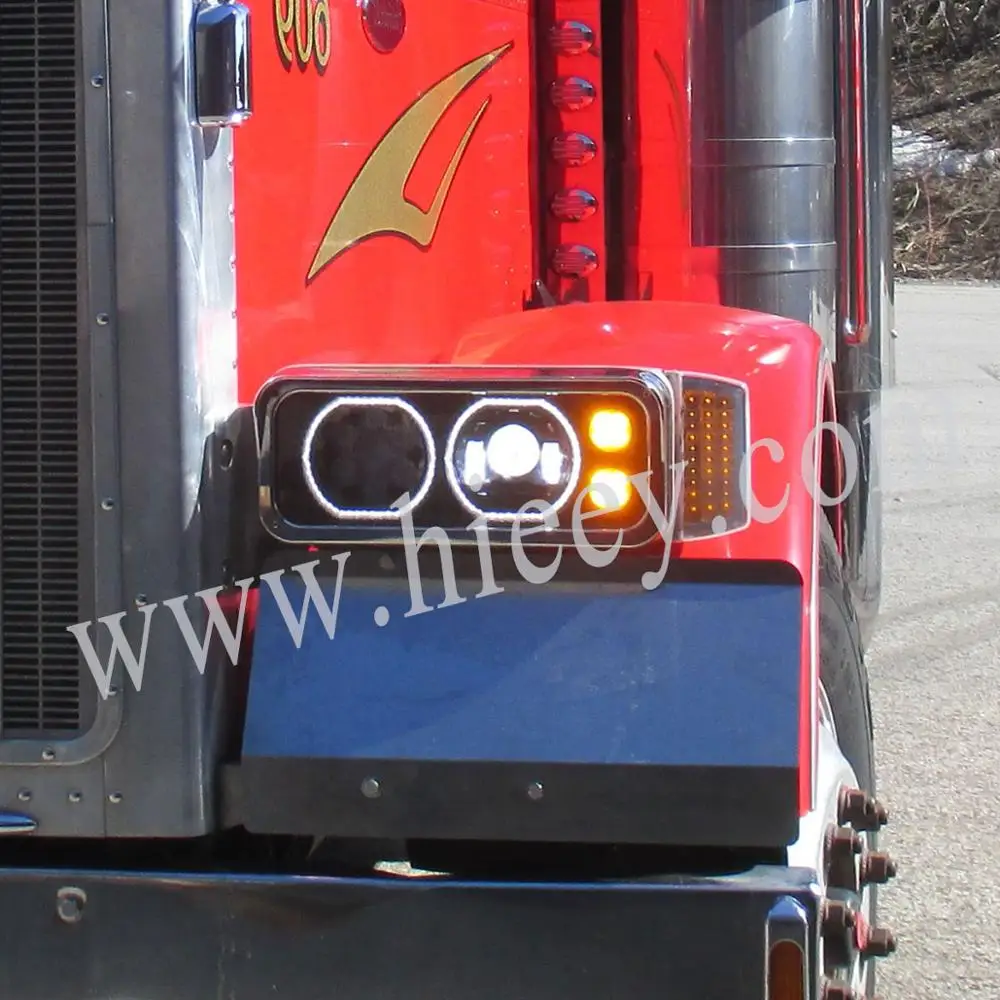 Universal Led Projector Headlight Assembly With Auxiliary Halo Rings