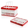 Bestsellers Quality Products Foldable Collapsible Kitchen Food Fruit Bread Cutlery Folding Handle Plastic Basket