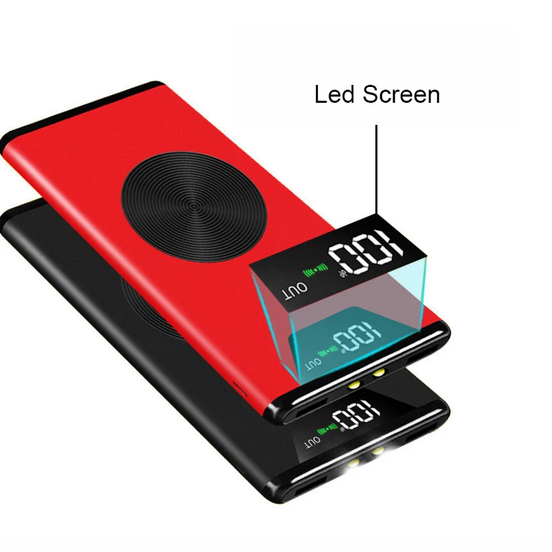 Universal mobile charger power bank QI Wireless charger 5V 2.1 A Output portable wireless charger