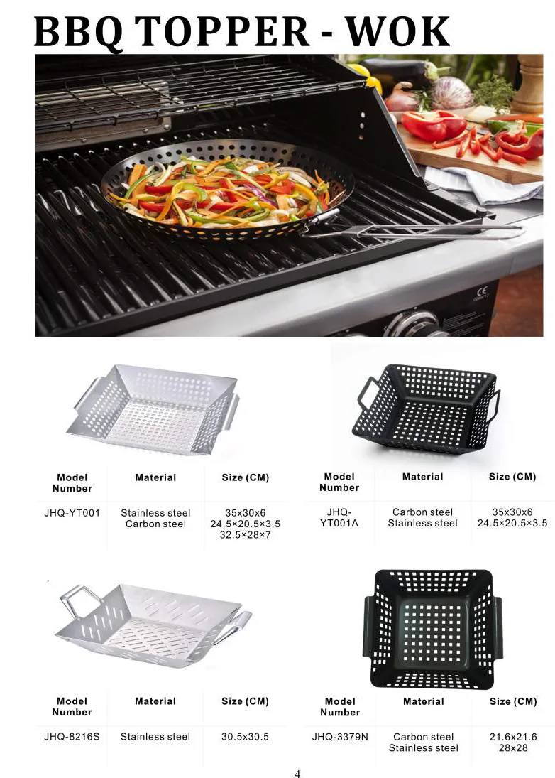 Carbon Steel Grill Wok Kitchen Tools Bbq Accessories Set Bbq Carbon