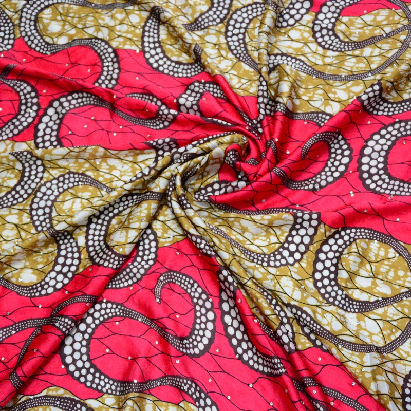 Customized Digital Printed Dubai Chiffon Silk Fabrics Textiles With