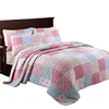 Yutong Countryside Floral Patchwork Pattern Quilt Reversible Set Lightweight Coverlet Machine Washable Bedspread For All Season