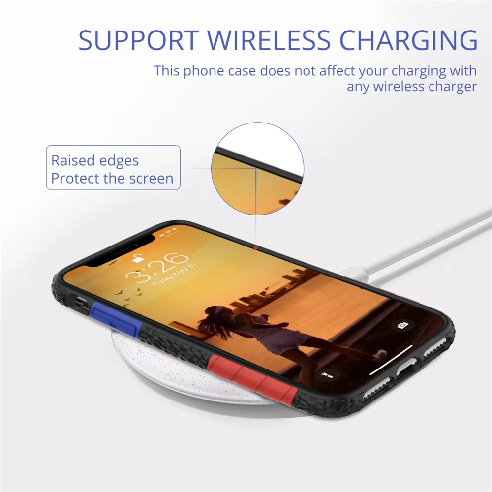 3.5m Drop Tested Hybrid Rugged Clear Phone Cases for iPhone 11 XR X Xs Max