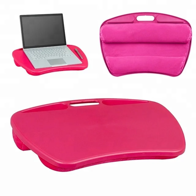 Laptop Lap Desk With Dual Bolster Cushions 15 6 Portable Table