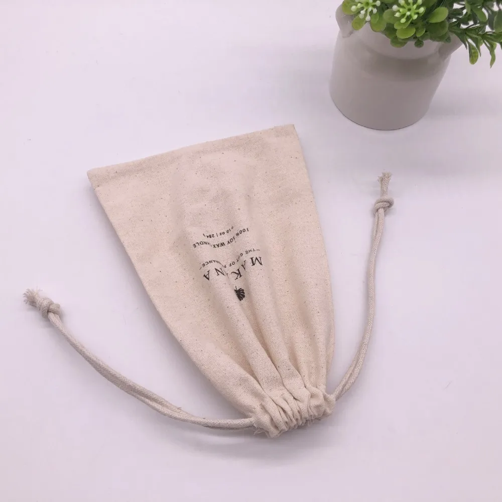 Natural 100 Cotton Drawstring Bag For Candle Packaging Buy