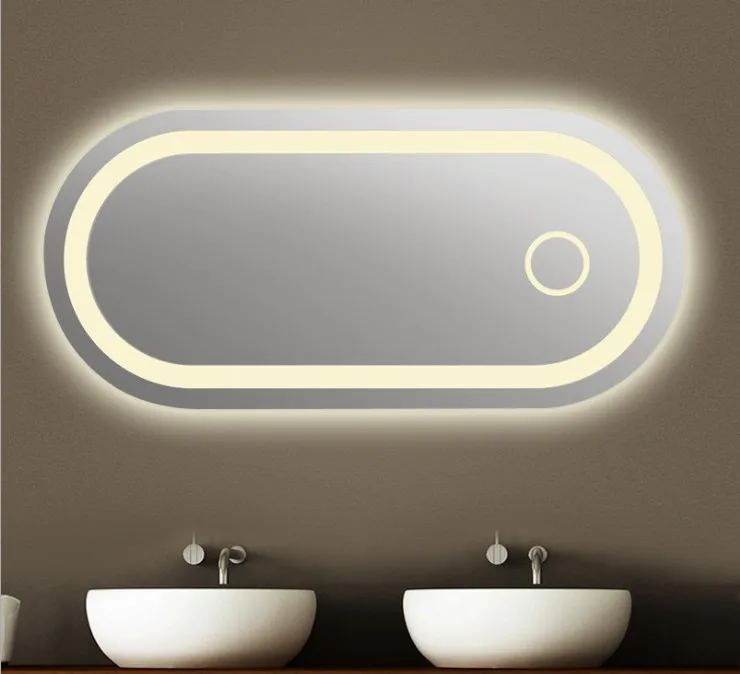 Large Size 1500 x70 cm Hotel Bathroom Mirror With LED Lights Smart Touch Anti Fog With Magnify
