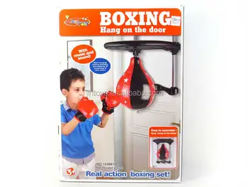 kids hanging punching bag