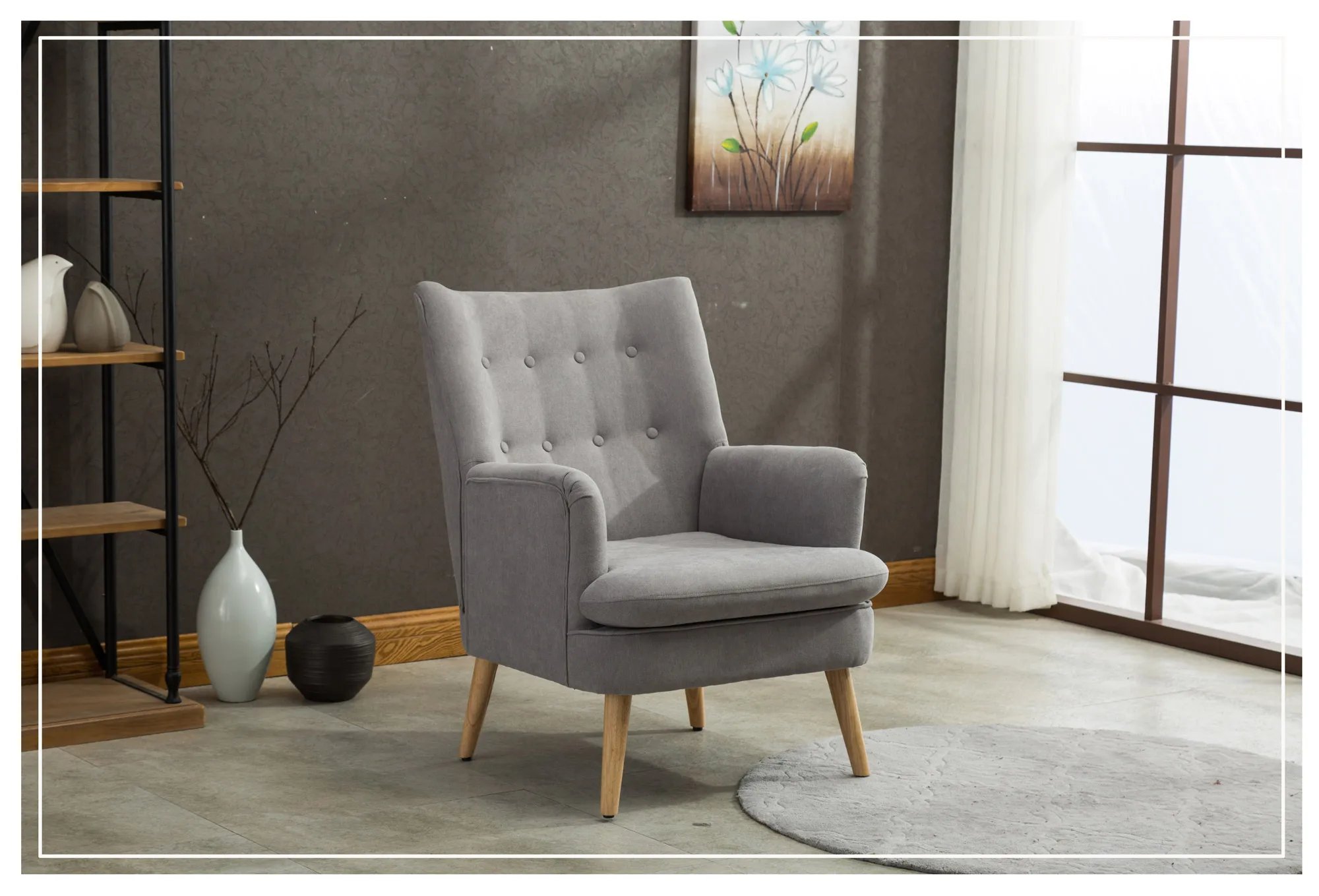 Wayfair Amazon Hot Sales  Button-Tufted  Upholstered Accent Armchair for Livingroom