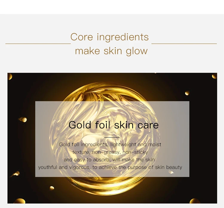 OEM Venzen moisturizing anti aging skin repair 24k gold face cream