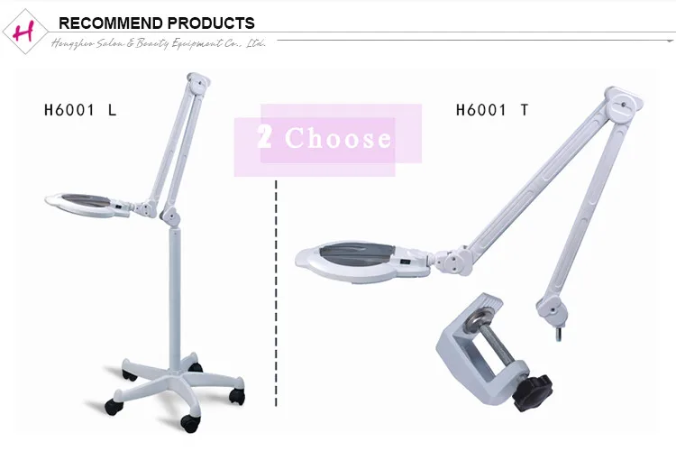 Folding loupe lamp magnifier skin inspection magnifying glass for beauty salon