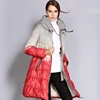 Women Winter Printed Puffer Down Jacket Long Female Parka Coats