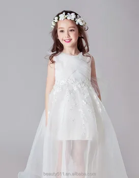 Latest Children Puffy Ball Gown Wedding Bridesmides Dresses Frocks