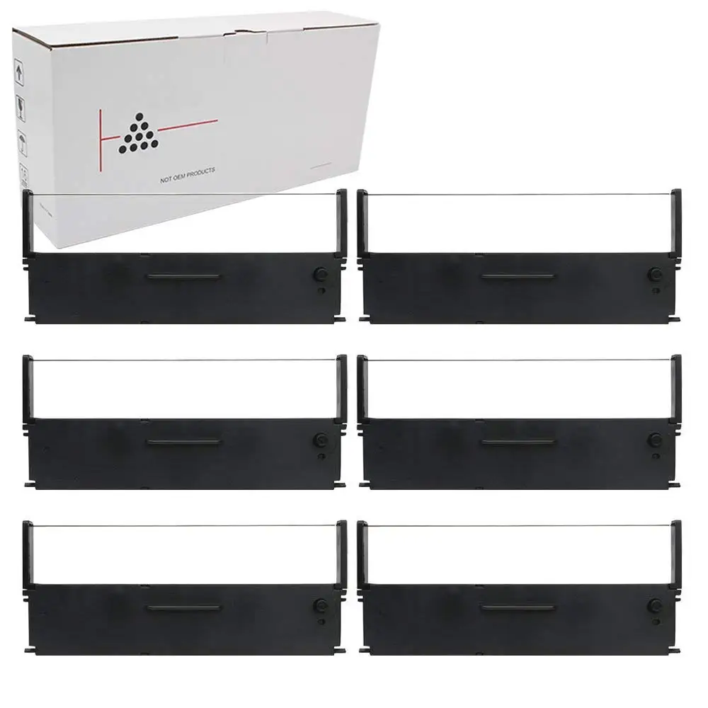 LD 6 Pack S015329 Comp Black Ribbon for Epson Printer