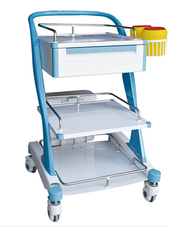 Hot sales ABS hospital medical treatment crash trolley cart for sales