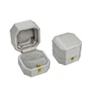 Fashionable and Simple Custom PU Leather Jewelry Engagement Ring Box