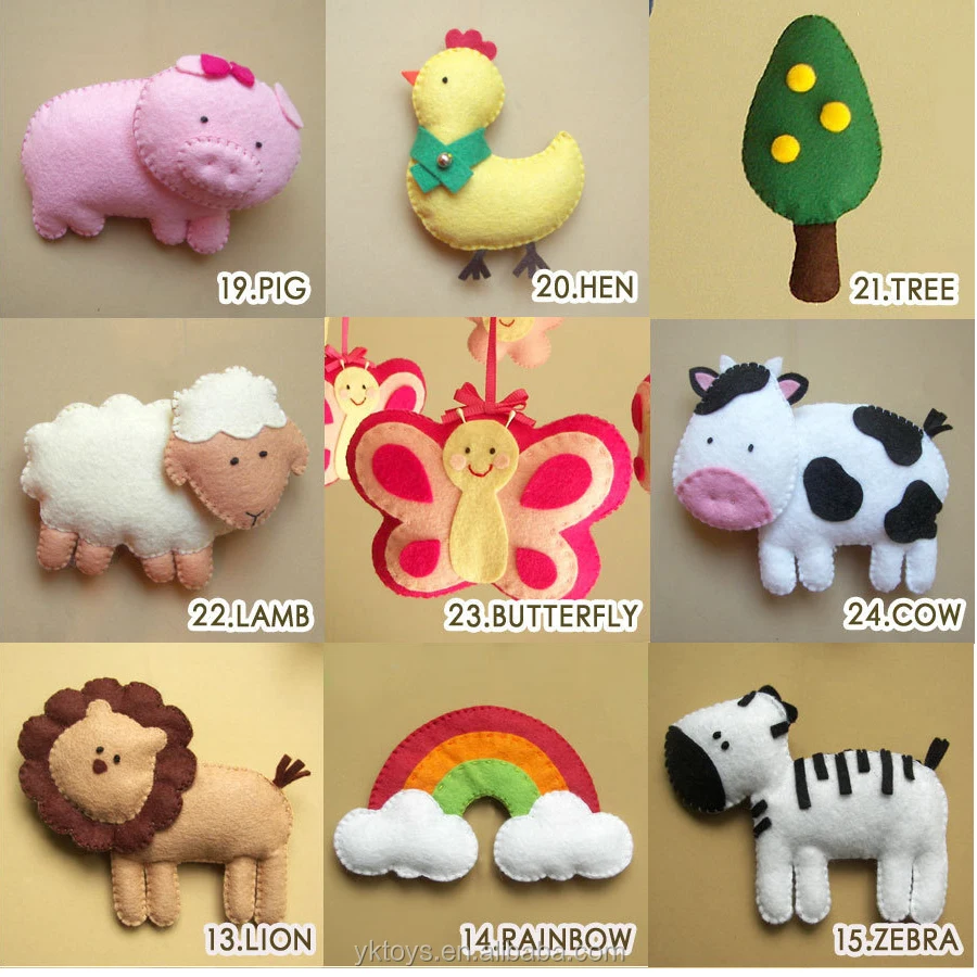 18 Styles Cheap Felt Animals Felt Stuffed Toys Give Away Gift Buy