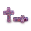 Cross Synthetic Opal, OP38 Loose Opal Bead, Opal Cross Pendant