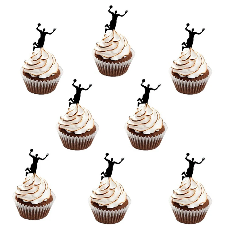 スラムダンクカップケーキピックの誕生日カップケーキ装飾のアイデアのためのバスケットボールカップケーキトッパー8アクリルブラックのセット Buy バスケットボールカップケーキトッパー 誕生日カップケーキの装飾 カップケーキピックセット Product On Alibaba Com