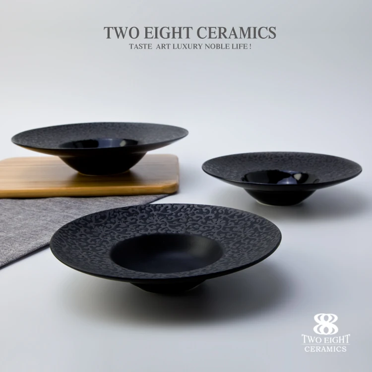 Two Eight solid color ceramic plates company for dinner-4