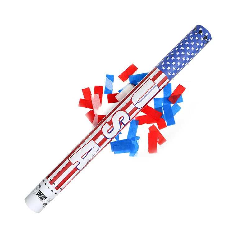 stars and stripes design patriotic party popper confetti cannon