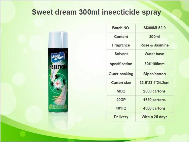 Sweet dream 300ml insecticide spray 52mm