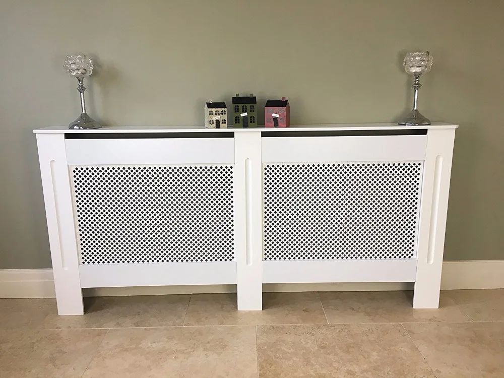 White E1 Mdf Painted Radiator Cover Mesh Style Buy Radiator