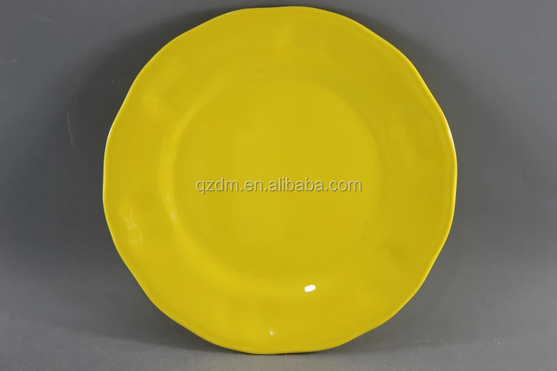 Good quality Melamine ware plate , Yellow Dishes 100%