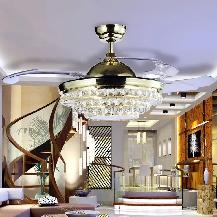 220v Nordic Crystal Remote Control Stealth Ceiling Fan With Led 220v Nordic Crystal Remote Control Stealth Ceiling Fan With Led Lights Chandelier For Bedroom