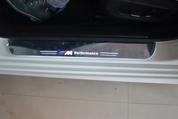 Logo size customize led door sill scuff plate supply quality door sill plate