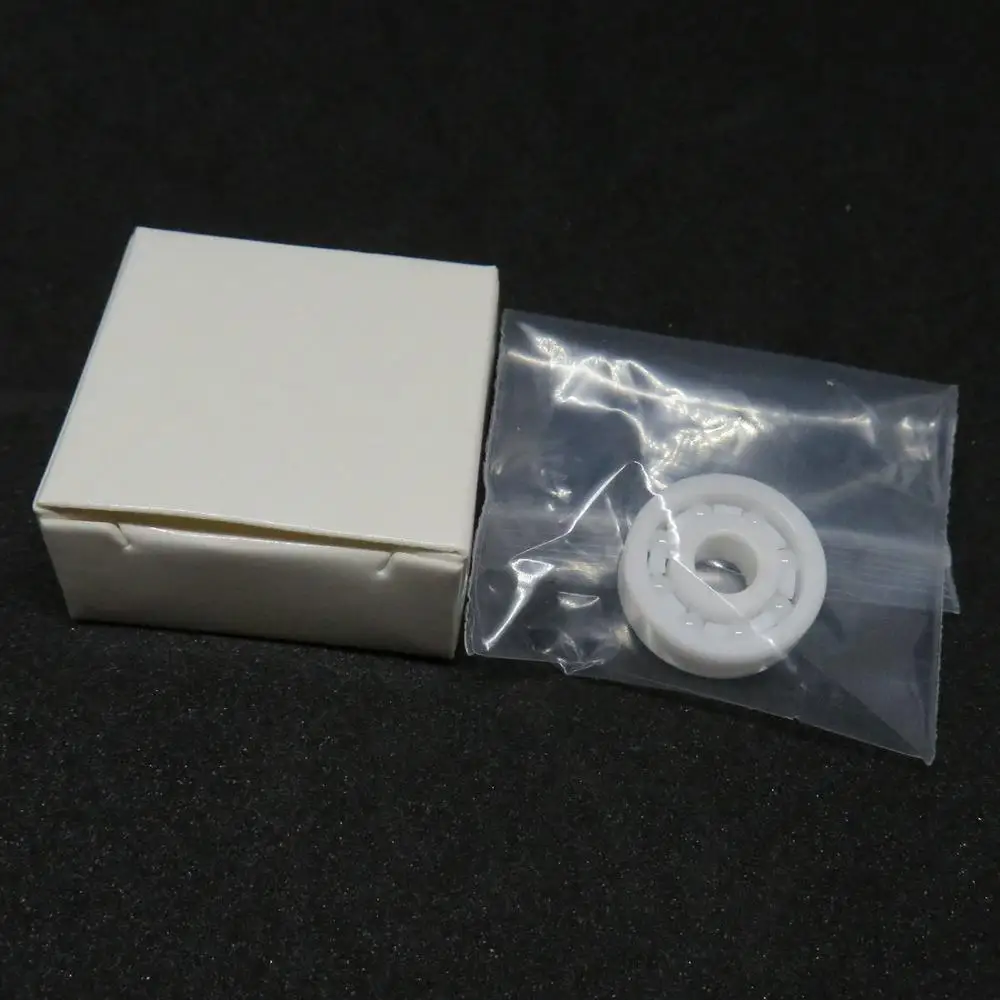 Skate white 608 8*22*7mm Full Ceramic Deep Groove Ball Skateboard Longboard Bearings