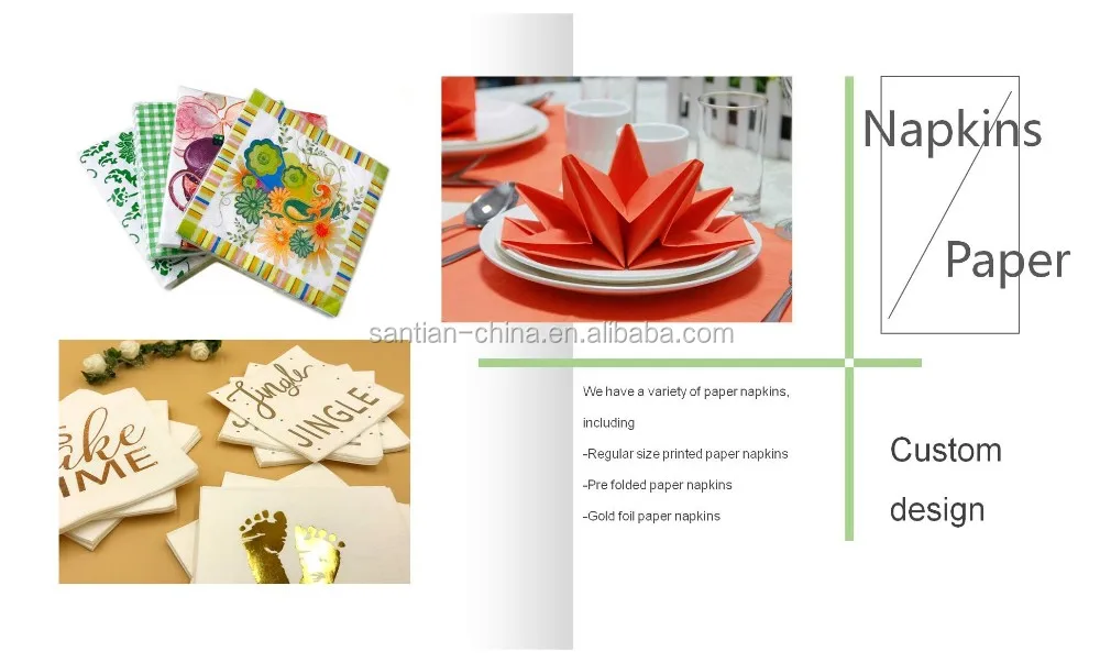 Cmyk Custom Printed Restaurant Paper Napkin With Logo Paper Napkins