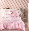 Custom Printed Bed Sheets Comforter Set 100% Tencel Wedding Bedding Set