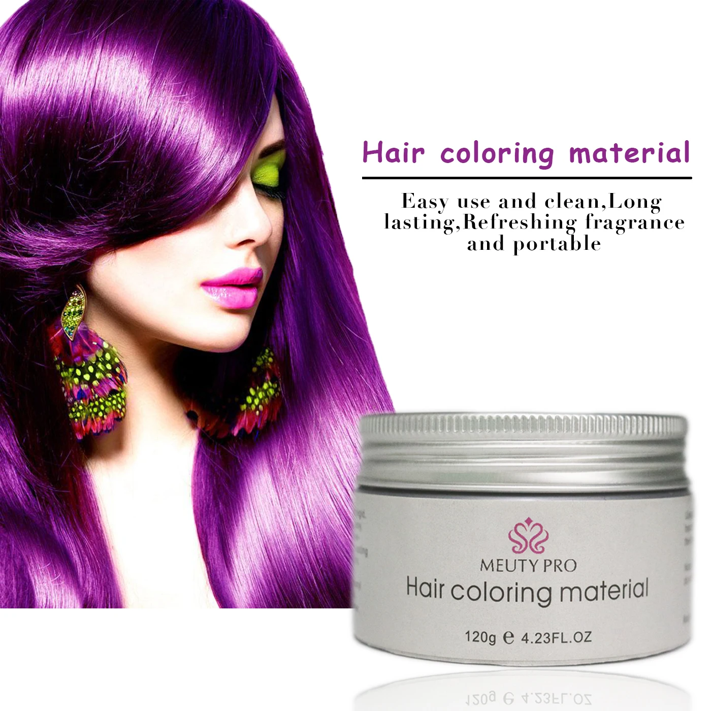 Meuty Pro 8 Colors Unisex Diy Hair Color Wax Mud Dye Cream Temporary For Hair  Styling Tool Disposable Hair Color - Buy Disposable Hair Color,Hair Color  Wax,Hair Dye Cream Product on 