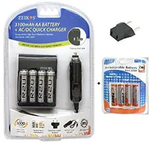 Sony DSC-P51 Digital Camera Battery Charger Replacement for 4 AA NiMH 2800mAh Rechargeable Batteries with Charger