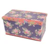 Mise home furniture storage ottoman Cotton and linen fabric toy box for kids