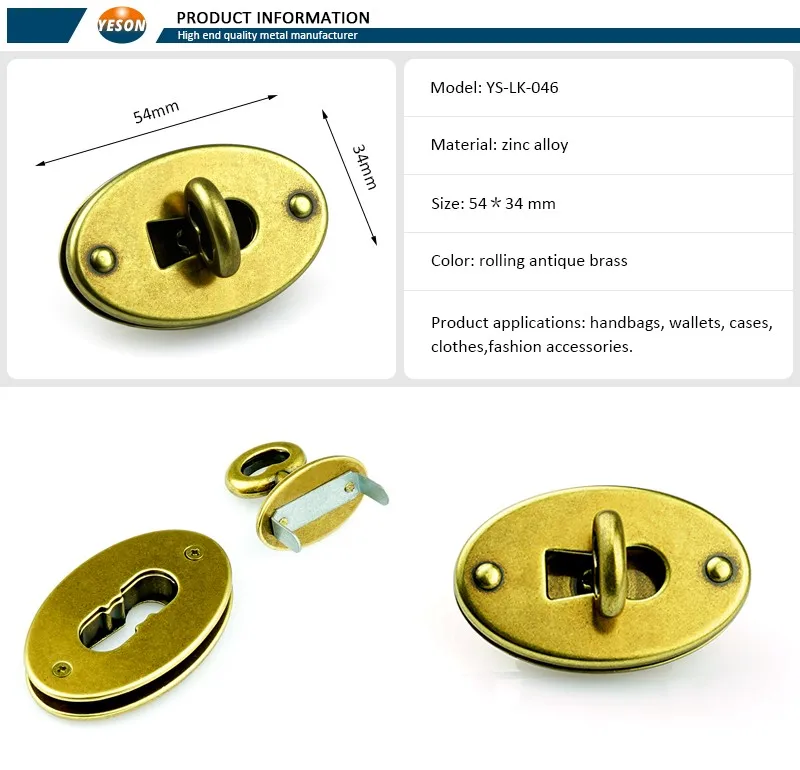 China Suppliers Bag Accessories Handbag Twist Lock China Suppliers Bag Accessories Handbag Twist Lock